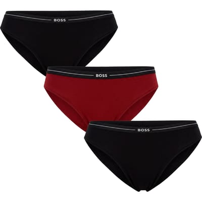 Verpakking van 3 Dames Elastische Katoenen Onderbroeken met Logo 50510016
