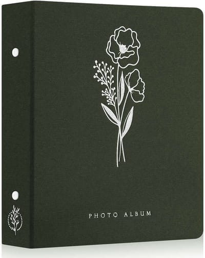 Store_9 - Fotoalbum - 400 Foto's - Linnen Omslag - Groen - Insteken van Foto's - Geschikt voor Verjaardag, Bruiloft, Kerst