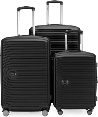 Koffer Set - Reis Tassen - Veelzijdig Reizen - Digitale Bagage Tag - 3 Delig - Zwart
