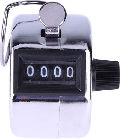 WiseGoods - Handmatige Personenteller - Handteller - Hand Telly Counter - Personen Teller - 4 Cijferig