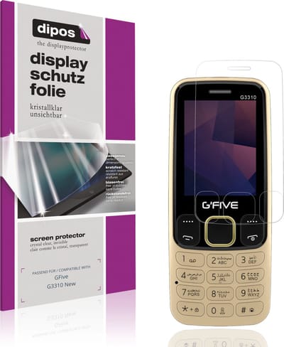 dipos – 4x Beschermfolie geschikt voor GFive G3310 New | Krasbestendige & heldere Screenprotector Ultra-Thin