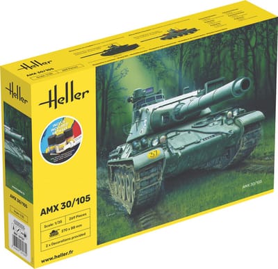 Heller Modelbouwpakket Militaire voertuigen - 57137 AMX 30/105 - Franse Snelle Gevechtstank - Starter Kit Plastic - 1:35 - Modelbouw