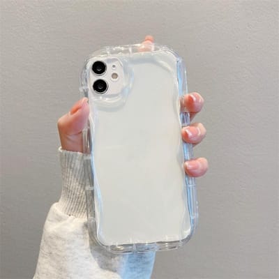 Hoesje voor iPhone 15 Pro Max 14 11 13 12 Mini XR 6s 6 8 7 Plus X XS SE hoes Golvende textuur Cartoon 3D oren Zacht helder TPU For iPhone 14 ProMax