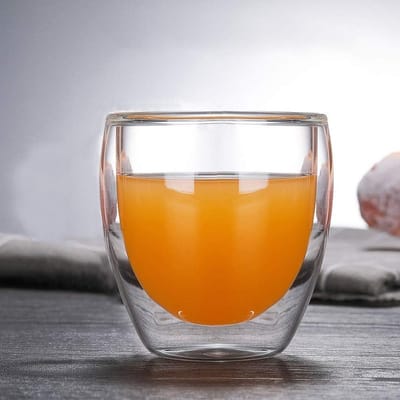 Dubbelwandige glazen koffiemok van 250 ml - Warmtebestendig espresso- en latteglas voor cappuccino en mocha