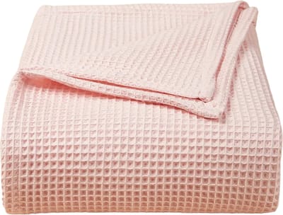 Baby Wiegdeken - Wafel - Katoen - 70x110cm - Wafeldeken - Wafeldoek - Roze