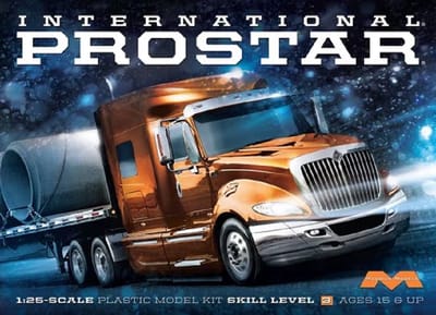 Moebius Modelbouwpakket Militaire voertuigen - 1301 International Prostar Truck Plastic - 1:25 - Modelbouw