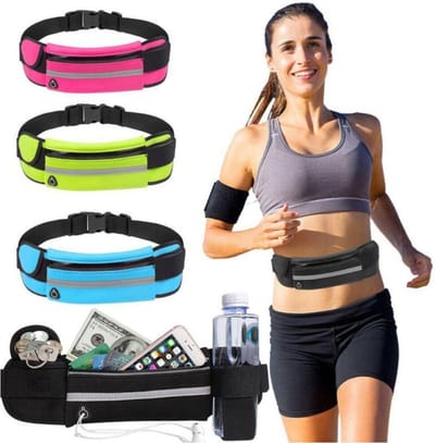 Waterdichte heuptas zwart sporten - rennen - voor telefoon en accessoires