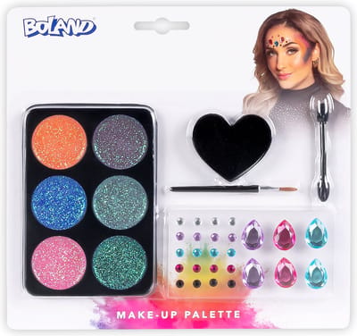 Boland - Set schmink Glamour - - Schminkset - Carnaval, Themafeest, Kinderfeestje, Festival - Glitter and Glamour