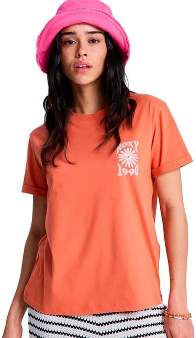Roxy Oceanregular Fb T-shirt Met Korte Mouwen Oranje XS Vrouw