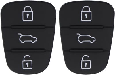 Autosleutel Toetsenbord 3-Tasten Gummi Fernbediening Vervangende Sleutel voor Kia en Hyundai met Hoge Kwaliteit en Duurzaamheid