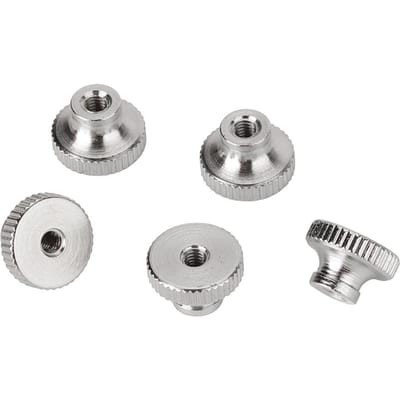 5 stuks Set M3 Draad Schroeven Moeren Nivelleringsveer Knop Componenten Zeskant RVS 3D Printer white