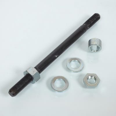 voorwielas rsm voor peugeot bromfiets 50 103 mvl Ø10mm l158mm m10 p100 nieuw