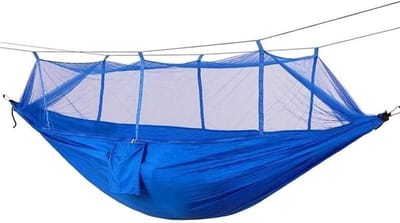 Camping Hangmat - Kampeerhangmat Opknoping Bed - Ontspannen Buiten - Lichtgewicht Draagbaar - 260 x 140 cm - Blauw
