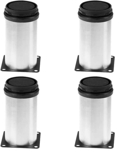 4x Verstelbare Meubelpoten RVS - Hoogte 100mm - Voor Kast, Bank, Tafel en DIY Projecten