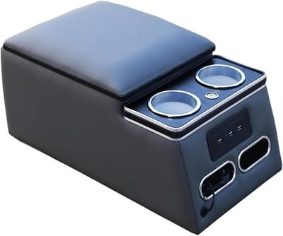 Autostoel Organizer - Middenconsole Opbergbox - Reizen Comfort - Met USB Opladen - 10x10x10 mm - Beige