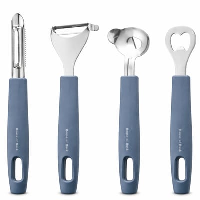 House of Husk 2 Dunschiller Set - Aardappel - Appelschiller - Noodlemes - Bieropener - Ontklokker - Set van 4