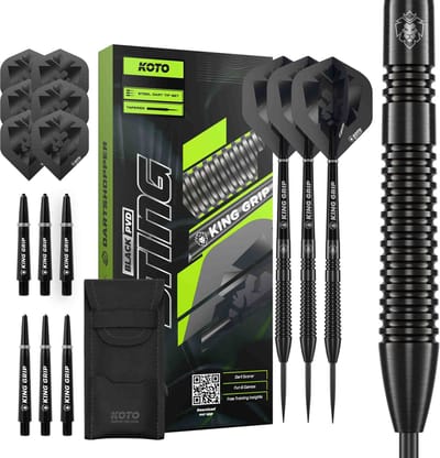 KOTO – Sting Black Tapered - 90% Tungsten - Dartpijlen - 19 Gram - Zwart - Steeldarts