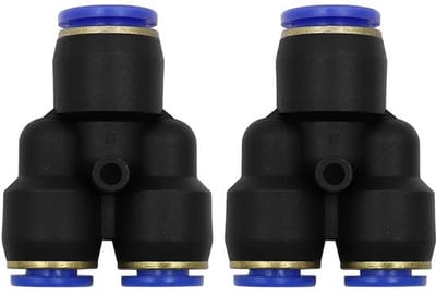 JHUBERS- Tweewegverdeler 12mm - Push-fit Aansluiting - Corrosiebestendig - Eenvoudige Installatie - Levensduur Verlengend - Lekvrije Verbinding - Verdeler
