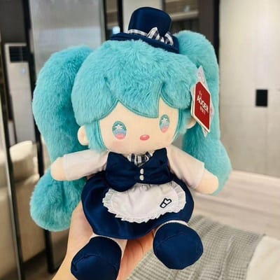 Nieuwste Cartoon Hatsune Miku Pluche Pop Anime Periferie Hatsune Miku Cos Kleding Pluche Bankkussen Kindermaatje Speelgoed Pop Cadeau blue