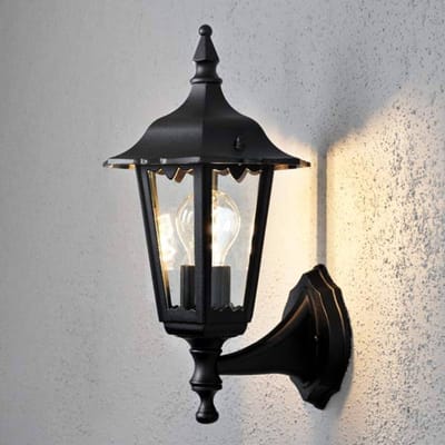 Konstsmide Firenze - Wandlamp opwaarts 36cm - 230V - E27 - matzwart