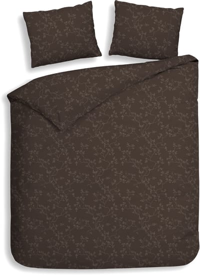 Heckettlane Dekbedovertrek Alloro - Effen Bedlinnen - 200x200-220 cm - Tweepersoons - Bruin - Dekbedovertrek van 100% Katoen-Flanel