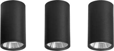 BARCALA - Plafondlamp set van 3 - Zwart - Metaal