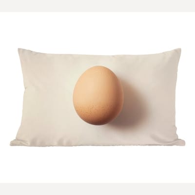 Sierkussens - Kussentjes Woonkamer - 50x30 cm - Ei - Beige - Ovaal - Egaal