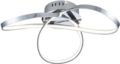Kosilum - Infinity - Plafondlamp - Zilver/Chroom - Metaal en PVC