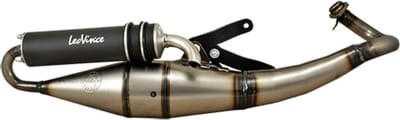 leovince uitlaat voor gilera 50 stalker scooter 1997 tot 2008 4060b / handgemaakt tt zwart nieuw