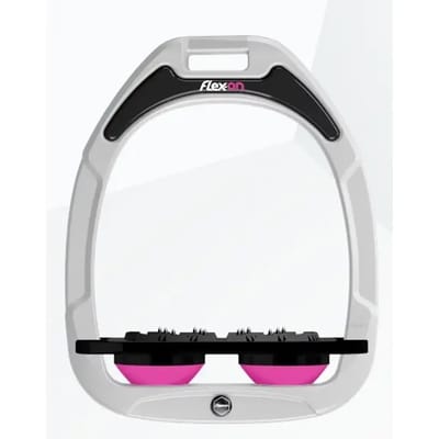Verstelbare stijgbeugels Grip Wit/Zwart/Roze Flex-On Green Composite