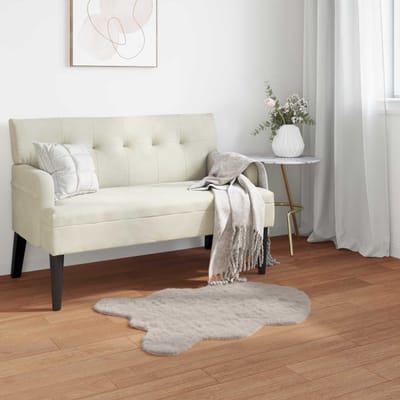 vidaXL - Antislip - vloerkleed - van - imitatie - konijnenbont - OLITE - Beige