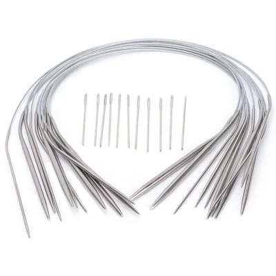 Rondbreinaalden RVS Ronde naalden Diverse maten Haakbreinaalden 80cm white