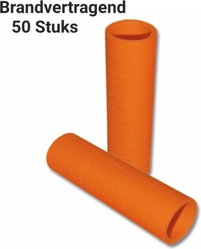 Serpentine BRANDVERTRAGEND, Brandveilig, Oranje , Papier, 50 rolletjes, Carnaval, Verjaardag, Horeca, Koningsdag, Voetbal, WK, Halloween