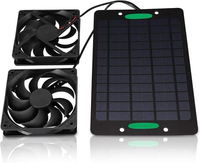 Waterdichte Zonne-energie Ventilator Kit - Outdoor Ventilator voor Kassen - 10W 800MA