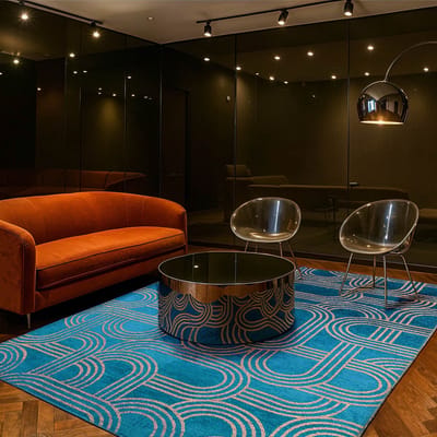 Binnen & Buiten Vloerkleed - 80 x 150 cm - Lola&Moi Disco Night Fever - Laagpolig Tapijt - Gerecycled PET - Made in Belgium - Circulair