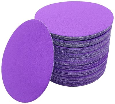 Schuurschijven Set - Schuurpapier Rond - Oppervlakken Polijsten - Nat Droog Gebruik - 100 Stuks 125mm - Diverse Kleuren