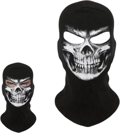 Balaclava met Skull Motief voor Buitenactiviteiten, Perfect voor Halloween en Cosplay, Ademend en Comfortabel