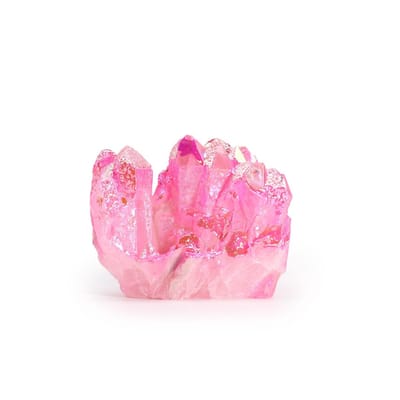 Ancient Wisdom - Decoratief beeld - Medium enhanced natural quartz aura rose halo kwarts multicolor - kristal - decoratie - interieur - cadeau - energie