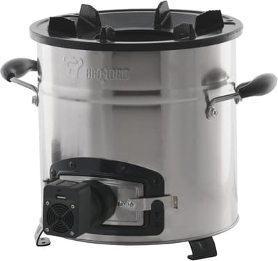 Raketoven voor buiten - roestvrij stalen multifunctionele rocket stove met USB-ventilator