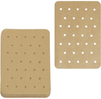 EXCITAT 100 stuks bakpapier - Bakpapier voor de airfryer - Geperforeerd - Antiaanbaklaag - Geschikt voor airfryers - Compatibel met de Ninja Foodi Double Air Fryer liners