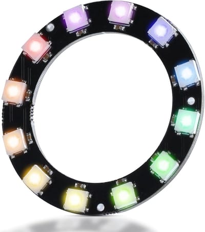 Individueel adresseerbare WS2812 RGB LED Ring van 50 mm voor Arduino en Raspberry Pi, Perfect voor DIY Projecten en Verlichting