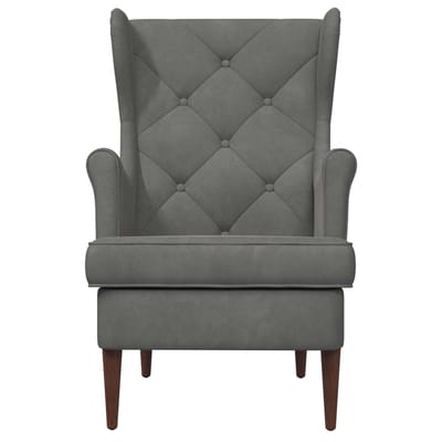 vidaXL - Fauteuil - Donkergrijs - Fluweel