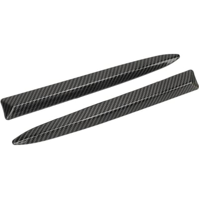 1 Paar Voorbumper Bovenste Sierlijst 735455041 Koolstofvezel Stijl Bovenste Grille Strip Vervanging black