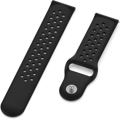 Siliconen bandje - geschikt voor Samsung Gear S3 / Galaxy Watch 3 45 mm / Galaxy Watch 46 mm - zwart