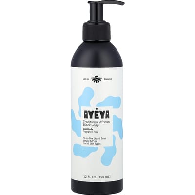 Ayeya, Savon Noir Africain Traditionnel, Pour Tous Types de Peau, Sans Parfum, 354 ml (12 fl oz)