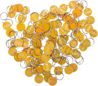 100 Stuks Handtekening Nummerplaat voor Lockers en Sleutelhangers - Aluminium en Messing ID Labels voor Sauna en Opslag