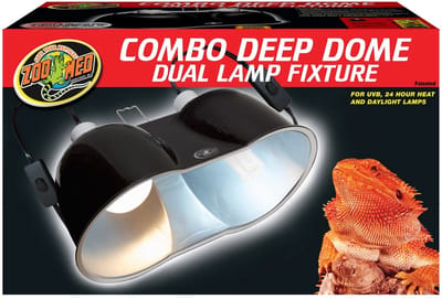 Zoo Med Combo Deep Dome Dual Lamp Fixture | dubbele terrariumarmatuur 2x160W voor reptielen