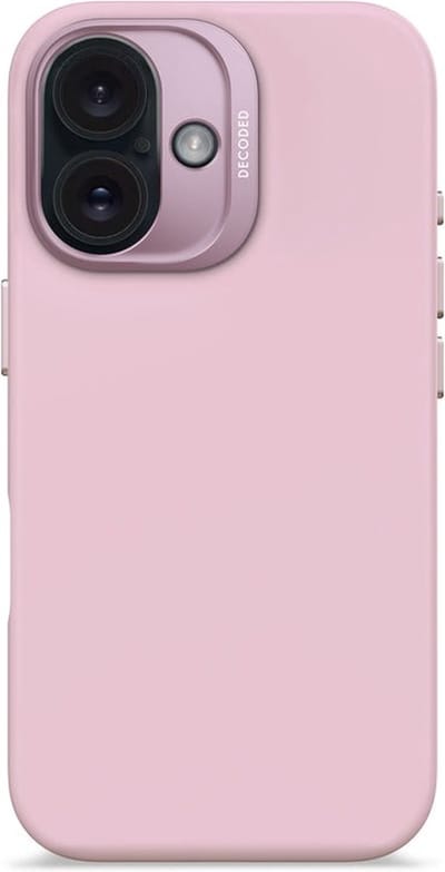 DECODED Siliconen Hoesje Geschikt voor iPhone 16 - Premium Soft-Touch Materiaal - Antibacteriële Coating - Geschikt voor MagSafe - Lilac Paars