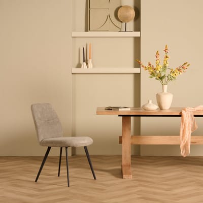 Eetkamerstoel Kaavi – Grijsgroen stof – Modern en Comfortabel