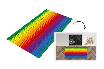 Keukenloper - Loper keuken - Patronen - Regenboog - Abstract - 120x60 cm - Keukenloper vinyl